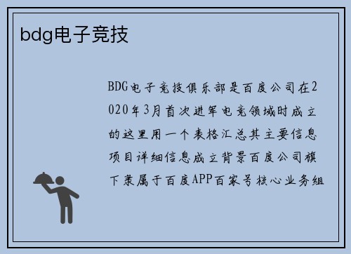 bdg电子竞技